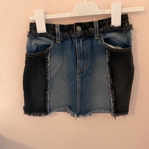 Denim mini skirt
